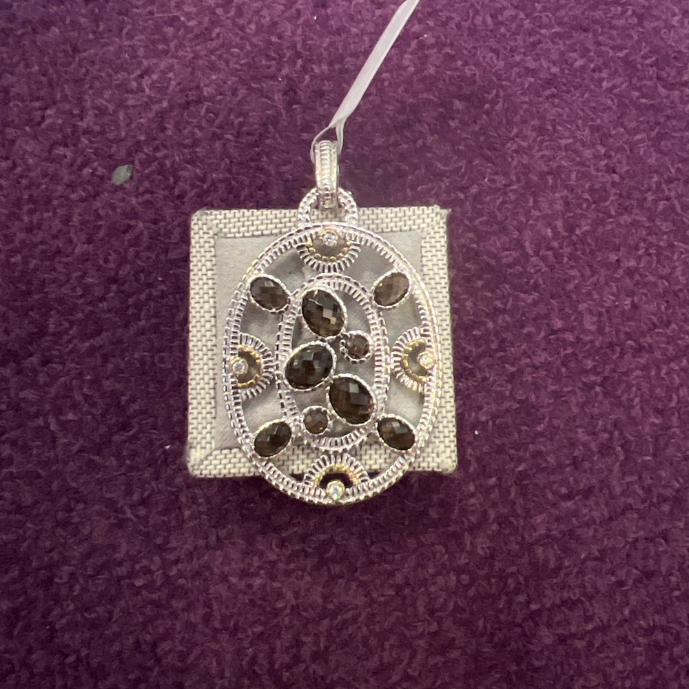 Judith Ripka two tone SS & 18k yg Pendant